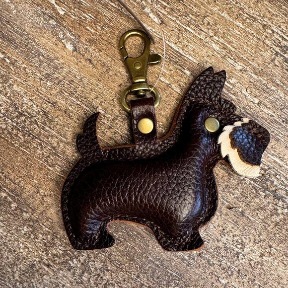 Portland Leather Dog Purse Charm FAST SHIP REMY Dog COLDBREW DOG Keychain - Picture 3 of 5